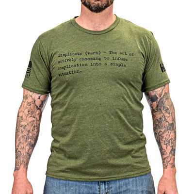 Men's Cleared Hot "Simplicate Defined" T-shirt (Heather Army Green)