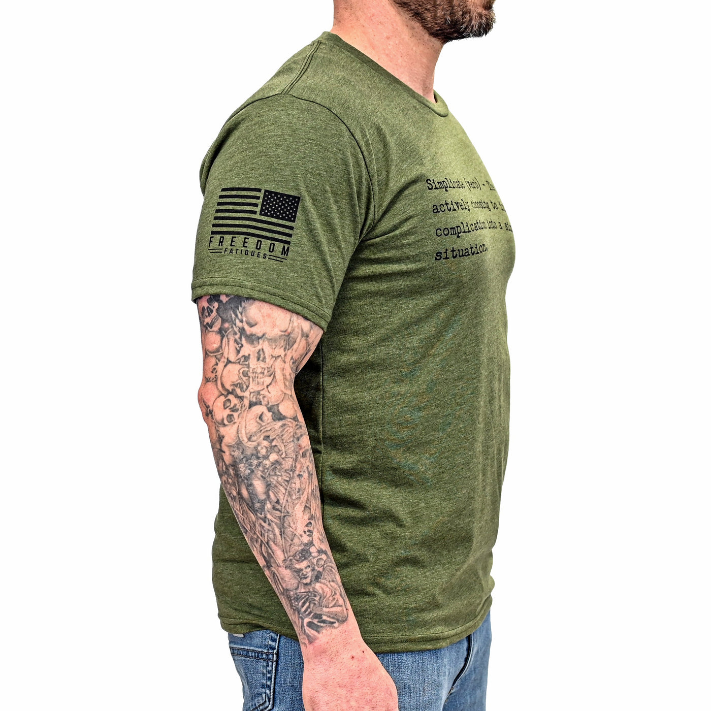 Men's Cleared Hot "Simplicate Defined" T-shirt (Heather Army Green)