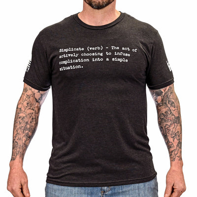 Men's Cleared Hot "Simplicate Defined" T-shirt (Heather Black)