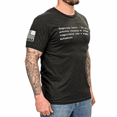 Men's Cleared Hot "Simplicate Defined" T-shirt (Heather Black)