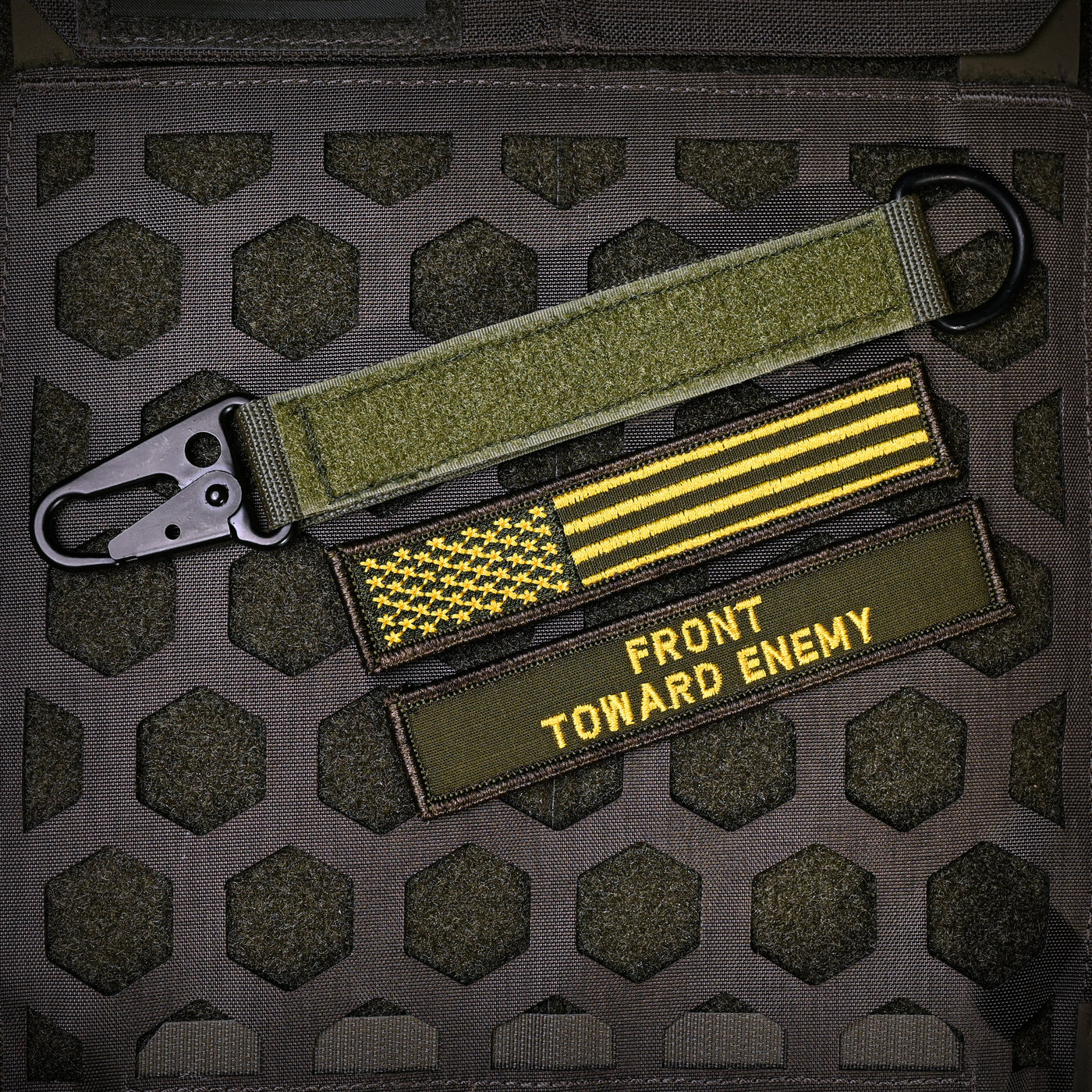 American Made Heavy Duty Tactical Keychain - Front Toward Enemy