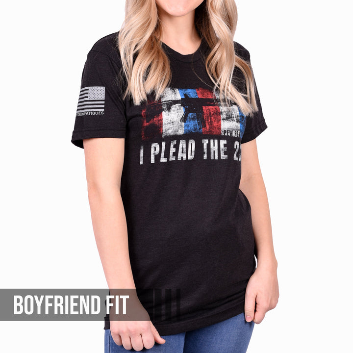 Women's "I Plead the 2nd" Boyfriend Fit T-Shirt by Pew Pew Nation