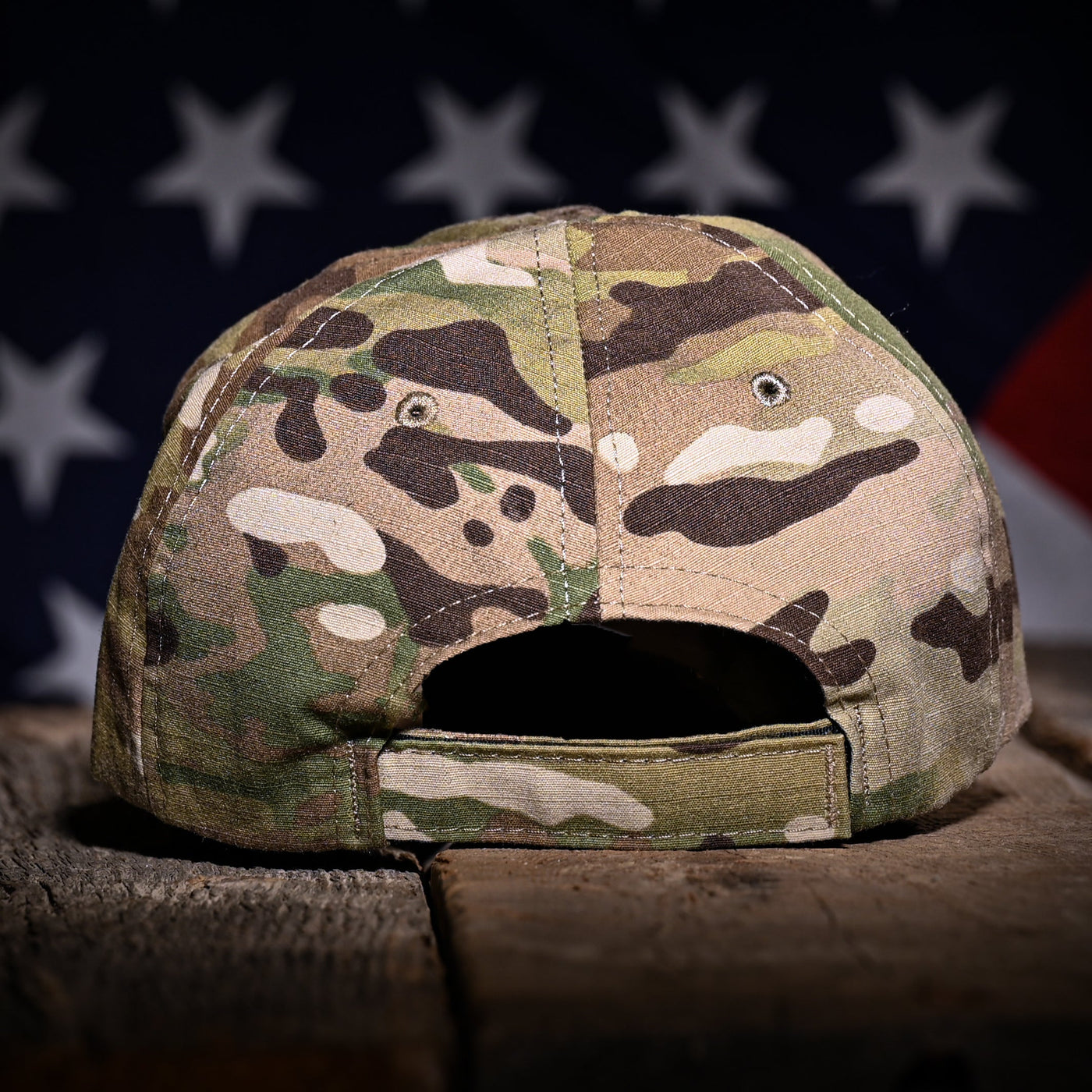 Multicam Full Fabric American Flag Range Hat