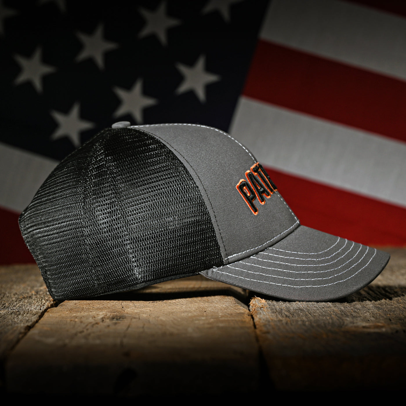 Charcoal & Black "Patriot" Trucker Hat