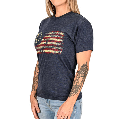 Women's 2A Betsy Ross Flag Patriotic Boyfriend Fit T-Shirt