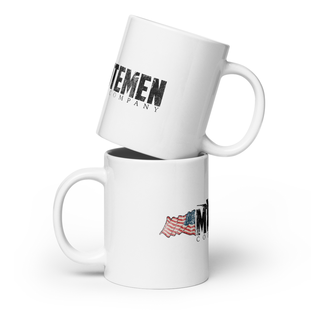 Minutemen Coffee White glossy mug