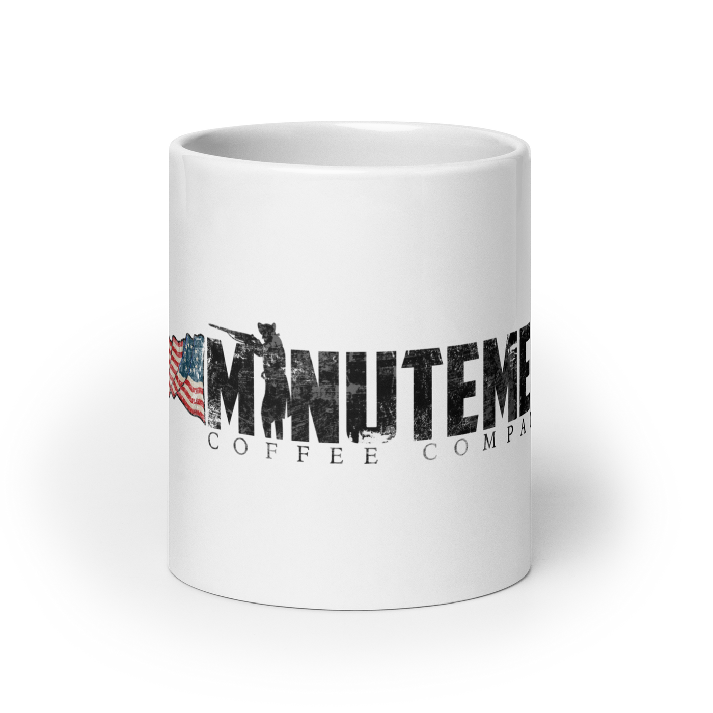 Minutemen Coffee White glossy mug